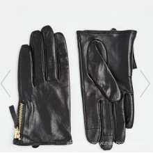 Fashion dress smartphone leather touch glove in finger